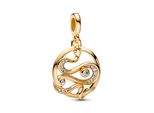 Pandora Me 762301C01 Charm Pendente Da Donna Medaglione Pavé Serpente Placcato Oro 14K