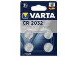 Varta CR2032 Pile A Bottone Al Litio 3V In Blister Da 4 Pezzi