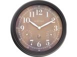 Orologio Da Parete Nextime Jasmine In Plastica Nera Ø 23,5 Cm Igro/Termometro