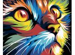 Zuty - Quadro A Diamante - Cat, 40X50 Cm, Tela Tesa Su Telaio