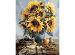 Zuty - Quadro Diamante - Fiori Di Sole, 40X50 Cm, Fuori Tela Su Telaio