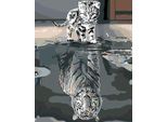 Zuty - Quadro A Diamante - Gatto O Pigri, 40X50 Cm, Tela Tesa Su Telaio