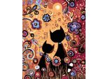 Zuty - Quadro A Diamante - Due Gatti, 40X50 Cm, Tela Tesa Su Telaio