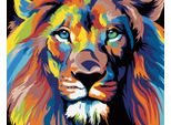 Zuty - Quadro A Diamante - Colour Lion Ii, 40X50 Cm, Fuori Tela Su Telaio