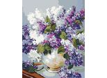 Zuty - Diamond Painting - Ombre In Un Vaso Con Bordo Dorato, 40X50 Cm, Tela Tesa Su Telaio