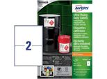 Avery B3655-50 Etichetta Autoadesiva Rettangolo Permanente Bianco 100 Pz
