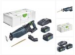 Festool Rsc 18 5,0 Eb-Plus Seghetto A Batteria 18 V Brushless ( 576948 ) + 2X Batteria 5,0 Ah + Caricabatterie + Systainer