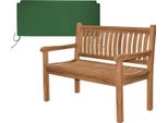 Panca Da Giardino In Teak Teako Design Arezzo - Panca In Legno Massiccio Resistente Alle Intemperie Con Braccioli Da 120/150/180 Cm (120 Cm, Verde)
