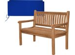 Panca Da Giardino In Teak Teako Design Arezzo - Panca In Legno Massiccio Resistente Alle Intemperie Con Braccioli Da 120/150/180 Cm (120 Cm, Blu)