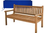 Panca Da Giardino In Teak Teako Design Arezzo - Panca In Legno Massiccio Resistente Alle Intemperie Con Braccioli Da 120/150/180 Cm (150 Cm, Blu)