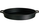 Padella In Ghisa Robusta All'grill Con Due Manici, Diametro 30 Cm, Nero