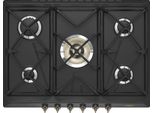Piano Cottura Smeg Coloniale SRV876AOGH Da Incasso A Gas Antracite 5 Fornelli