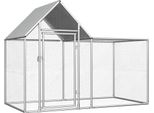 The Living Store Pollaio 2X1X1,5 M Acciaio Zincato