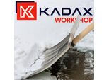 Pala Da Neve In Alluminio Kadax "Garo"", Pala Da Neve, Pala Da Neve Con Manico In Legno, Pala Da Neve Robusta, Argento"