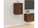 The Living Store Parete Tv Effetto Rovere Marrone 40X34,5X60 Cm