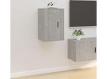 The Living Store Parete Tv Grigio Cemento 40X34,5X60 Cm