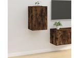 The Living Store Parete Tv In Rovere Fumé 40X34,5X60 Cm
