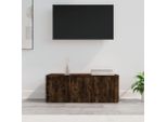 The Living Store Mobile Tv In Rovere Fumé 80X34X30 Cm Materiale In Legno