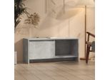 The Living Store Mobile Tv Grigio Cemento 90X35X40 Cm Materiale In Legno