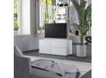 The Living Store Mobile Tv Bianco 80X34X36 Cm Materiale Legno