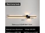 Lampada Da Parete A Led, Versione Color Oro, Lunghezza 122 Cm, Nero 62 Cm, Luce Tricolore