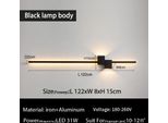 Lampada Da Parete A Led, Versione Color Oro, Lunghezza 122 Cm, Nero 122 Cm, Luce Tricolore
