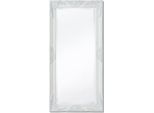 The Living Store Specchio Da Parete In Stile Barocco 100X50 Cm Bianco