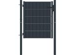 The Living Store Cancello Di Recinzione In Pvc E Acciaio 100X101 Cm Antracite
