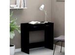 The Living Store Scrivania Nera 80X40X75 Cm Materiale A Base Di Legno