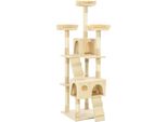 The Living Store Tiragraffi Per Gatti Con Colonne In Sisal 170 Cm Beige