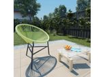 The Living Store Garden Sedia Acapulco In Poly Rattan Verde
