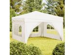 The Living Store Tenda Per Feste Pieghevole Con Pareti Laterali Crema 3X3 M