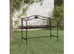 The Living Store Panca Da Giardino A 2 Posti 104 Cm In Acciaio Nero