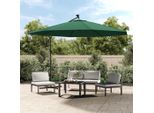The Living Store Ombrello Ampel Con Luci Led E Palo In Metallo Da 350 Cm Verde