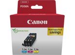 Canon CLI-526 C/M/Y Multi Pack - 3 Pack - 9 Ml - Giallo, Ciano, Magenta - Originale - Serbatoio D'inchiostro - Per Stampante Pixma Ip4850,
