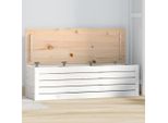 The Living Store Cassapanca Bianca 109X36,5X33 Cm In Legno Di Pino Massiccio