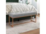 Vidaxl Panca Grigia 110X36X45 Cm In Velluto - Panca - Panca - Panchina - Panca Da Corridoio