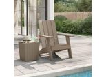 The Living Store Sedia Da Giardino Adirondack Marrone Chiaro 75X88,5X89,5 Cm In Polipropilene