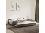 The Living Store Struttura Letto Con Testiera Grigio Scuro 160X200 Cm In Velluto