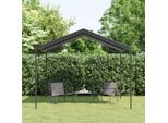 The Living Store Gazebo Da Giardino Antracite 3X3 M In Acciaio E Tessuto