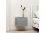 The Living Store Comodini 2 Pz. Grigio Sonoma 40X30X30 Cm Materiale A Base Di Legno