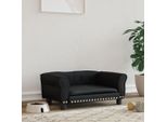 The Living Store Letto Per Cani Nero 70X45X30 Cm Similcuoio