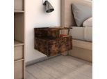 The Living Store Comodino 2Pz. Sospeso Rovere Fumé 40X31X27 Cm Materiale Legno