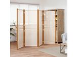 The Living Store Divisorio 4 Pezzi Bianco Panna 280X180 Cm