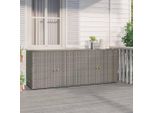 The Living Store Armadio Da Giardino Grigio 198X55,5X80 Cm Poly Rattan