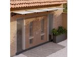 Tettoia Per Porta The Living Store Nera E Trasparente 396X90 Cm In Policarbonato