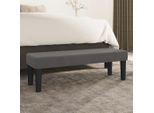 The Living Store Panca Grigio Scuro 100X30X30 Cm In Velluto