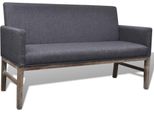 The Living Store Panca Con Rivestimento In Tessuto Gomma Legno Grigio Scuro
