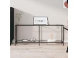 The Living Store Konsolentic Trasparente 180X35X75,5 Cm Cuore In Vetro