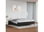 The Living Store Struttura Letto Nera 160X200 Cm In Ecopelle
